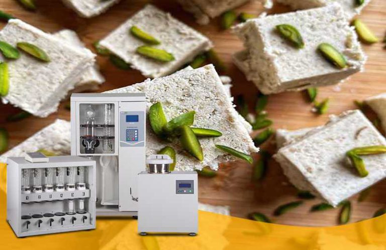 آزمون های کنترل کیفیت شیمیایی حلوا ارده تجهیزات آزمایشگاهی آسکو + آسکو فود + asco food