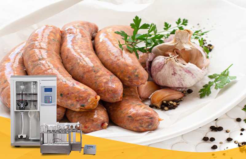 اندازه گیری پروتئین سوسیس با کجلدال سری ASCO تجهیزات آزمایشگاهی آسکو + آسکو فود + asco food